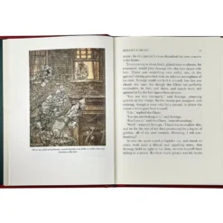 A Christmas Carol Book in Red Bonded Leather