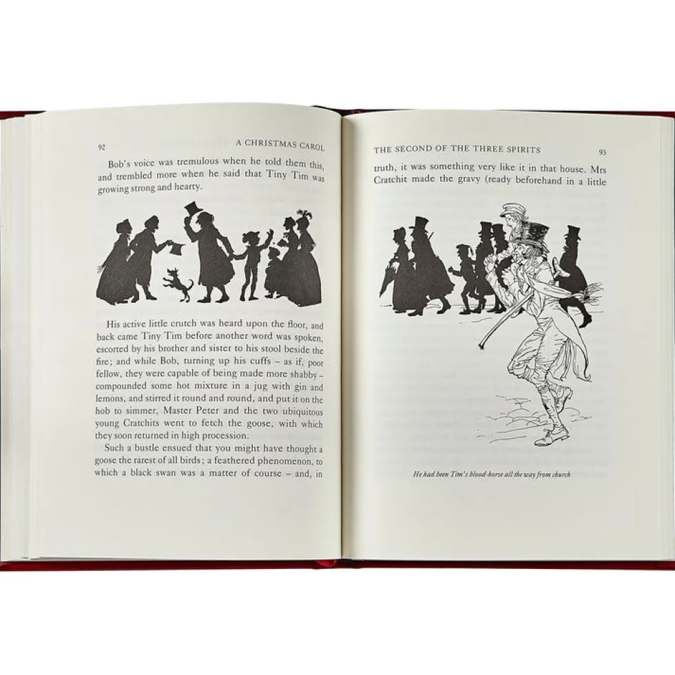 A Christmas Carol Book in Red Bonded Leather
