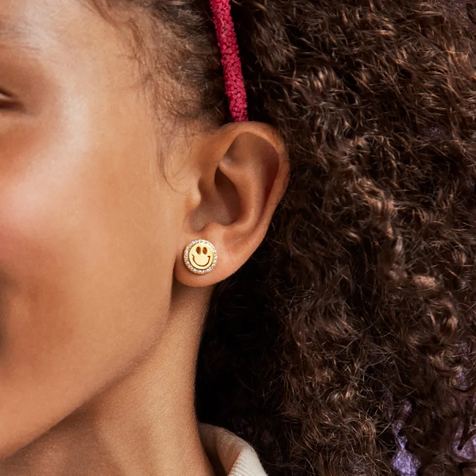 All Smiles 18K Gold Kids' Earrings
