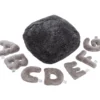 Alphabet Plush Mini Set - Rhino Grey Letters with Dark Grey Bag