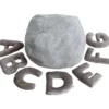 Alphabet Plush Set - Rhino Grey Letters with Light Grey Bag