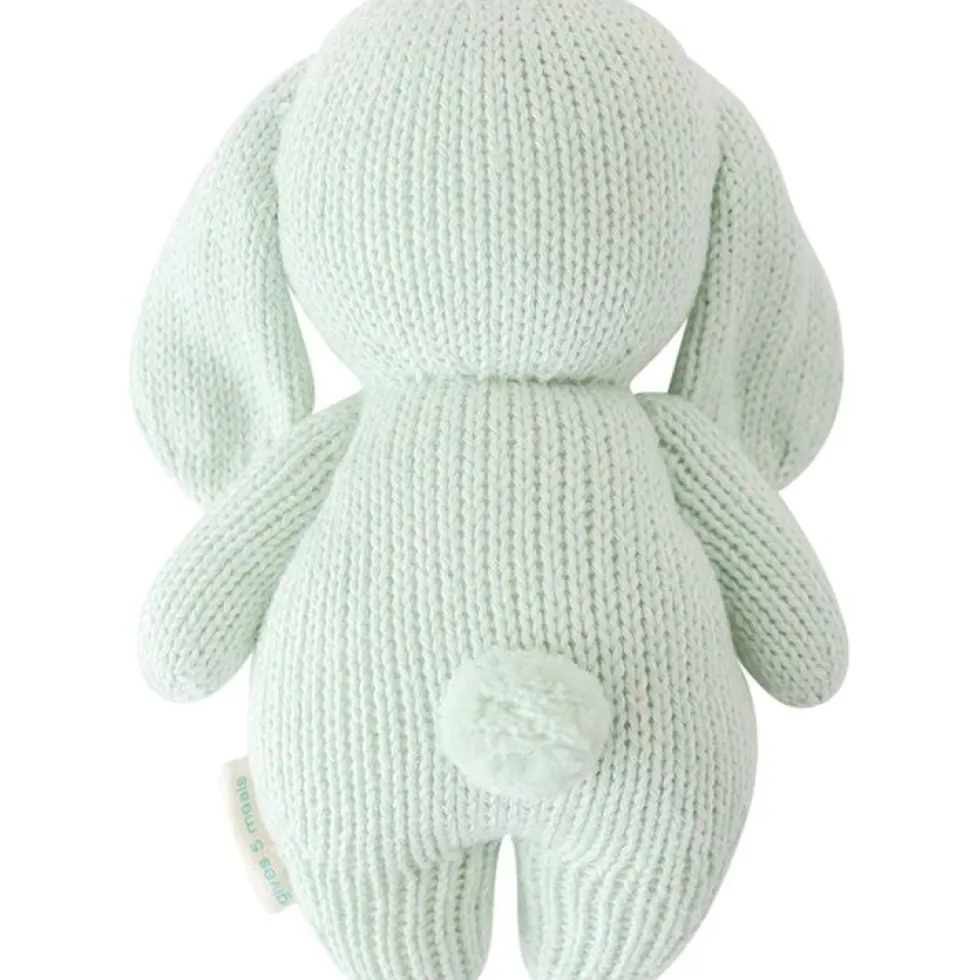 7" Baby Bunny (Mint) Hand-Knit Doll