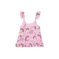 Barbie Star Power - Flutter Sleeve Ruffle Crop Top