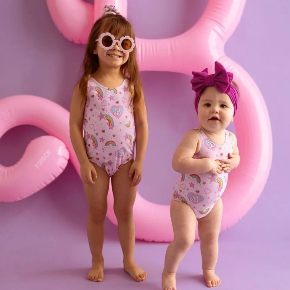 Barbie Star Power - Kids Reversible One Piece Swimsuit