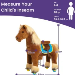 Brown Model X Ride-On Horse - 4-7 Years