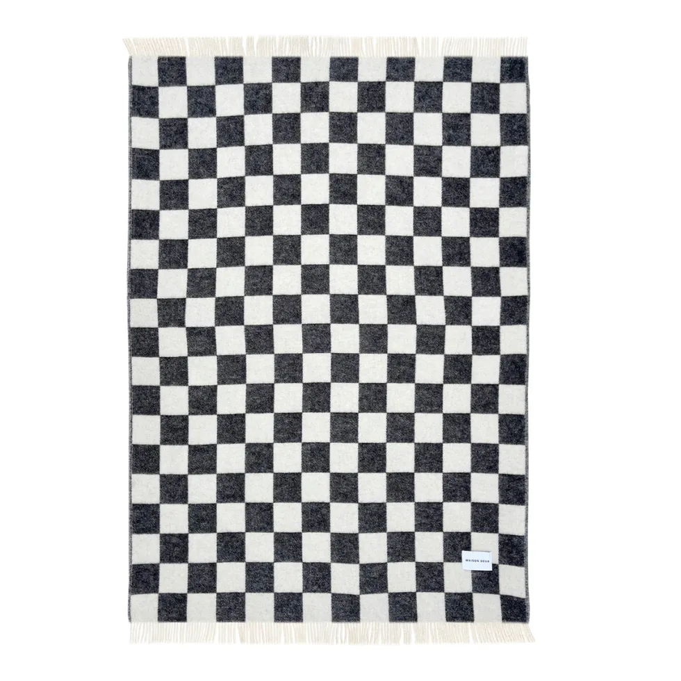 Checkerboard Blanket - Black/White