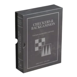 Checkers & Backgammon Vintage Bookshelf Edition
