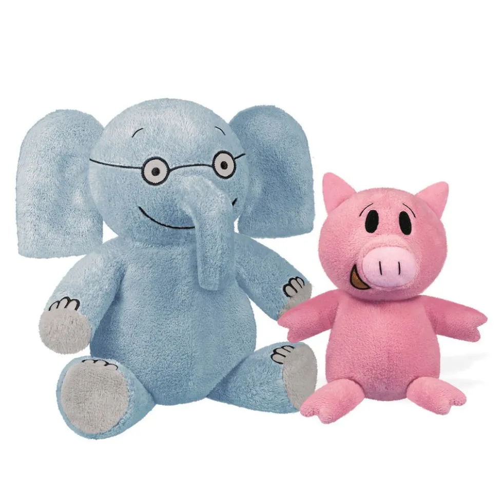 Elephant & Piggie Plush Pair