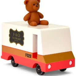 FAO Schwarz Wooden Van with Teddy Bear Topper