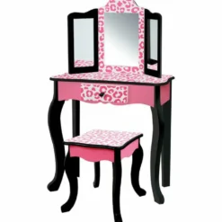 Fashion Leopard Prints Gisele Play Vanity Set - Pink / Black