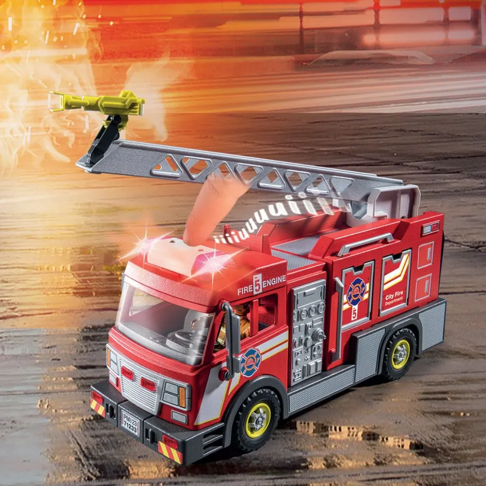 Fire Truck with Accessories and 2 Figures