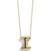 Gold Bubble Initial Necklace - I