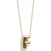 Gold Bubble Initial Necklace - F