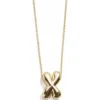 Gold Bubble Initial Necklace - X