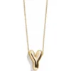 Gold Bubble Initial Necklace - Y