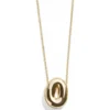Gold Bubble Initial Necklace - O
