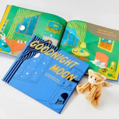 Goodnight Moon Book in Blue Bonded Leather