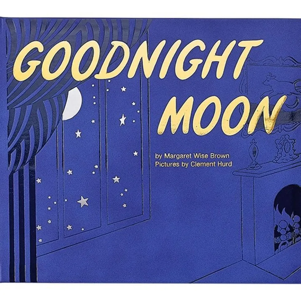 Goodnight Moon Book in Blue Bonded Leather