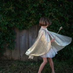 Gracious Gold Sequins Cape, Size 5-6