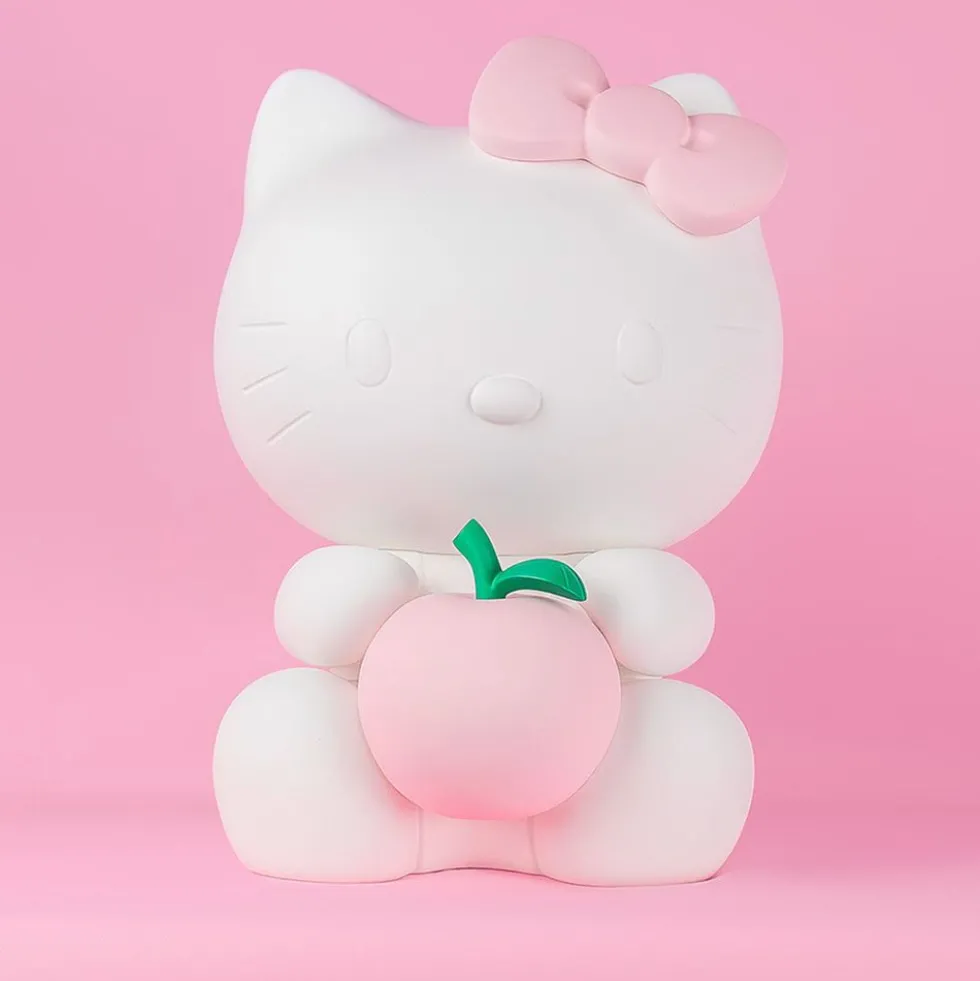 Hello Kitty Figure with Pastel Pink Apple - 10.2"