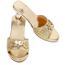 High-Heel Ellina Slipper (Gold) - Size 10-11