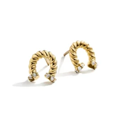 Horseshoe 18k Gold Kids' Earrings