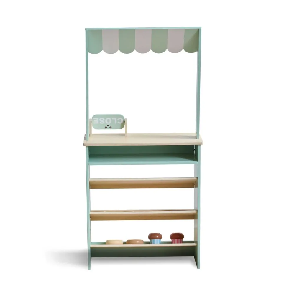 Jolly Pals Wooden Bakery Stand with 12 Pastry Pieces