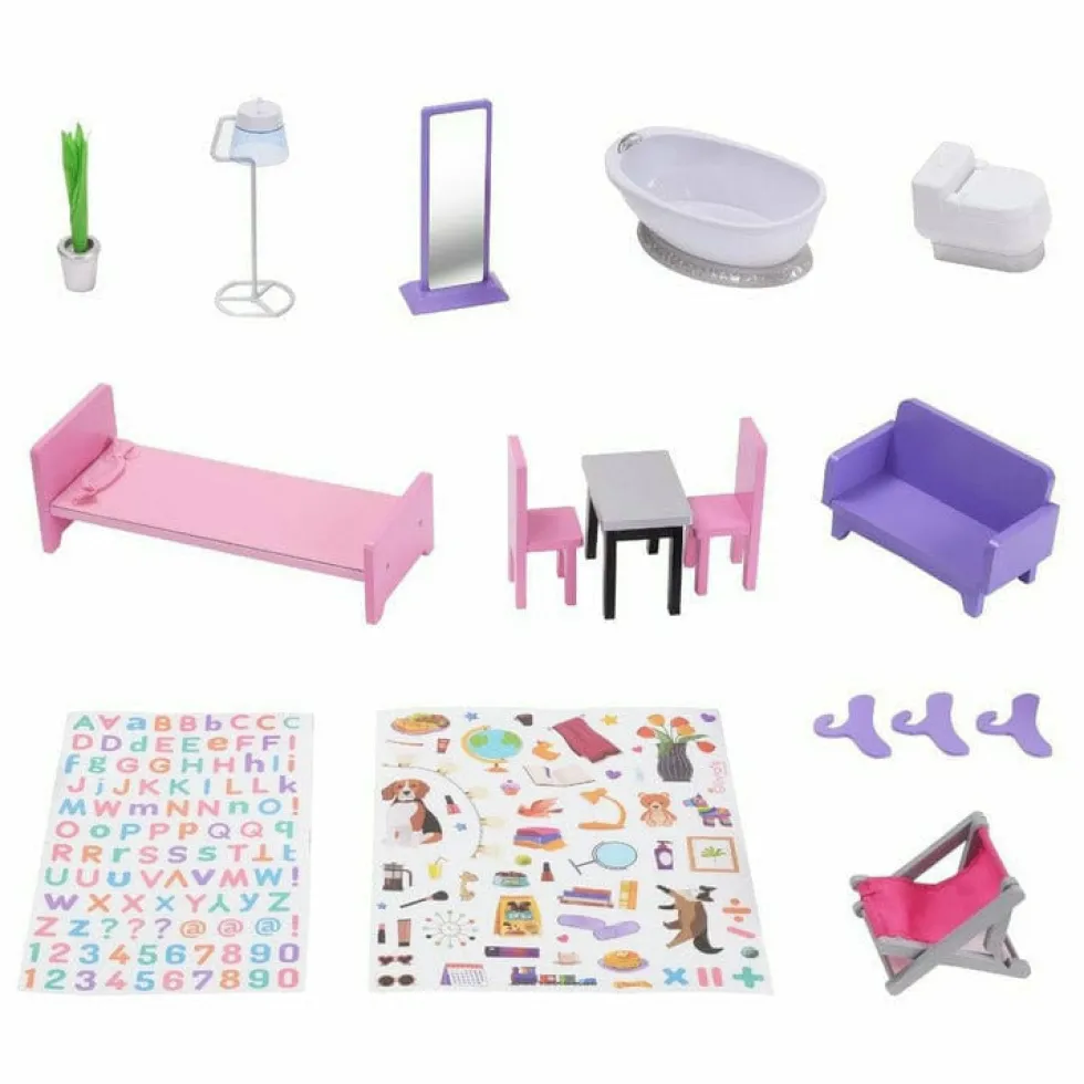 Kids Dreamland Sunset 3-Level Dollhouse Set for 12" Dolls