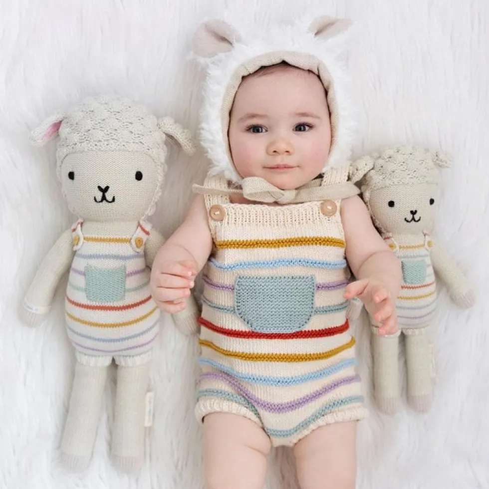 Little 13" Avery the Lamb Hand-Knit Doll
