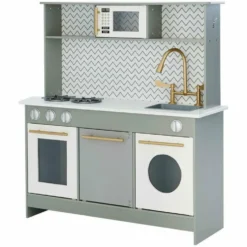 Little Chef Berlin Modern Play Kitchen - Grey / White