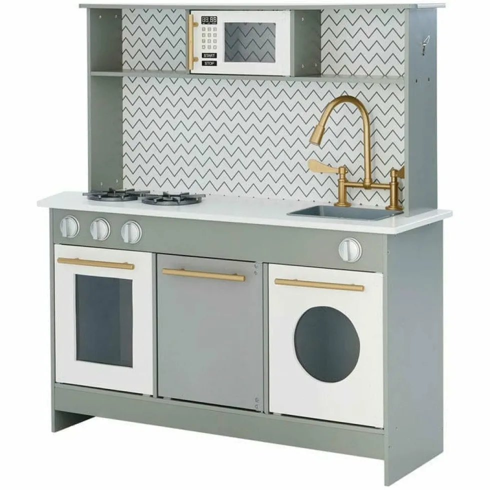 Little Chef Berlin Modern Play Kitchen - Grey / White