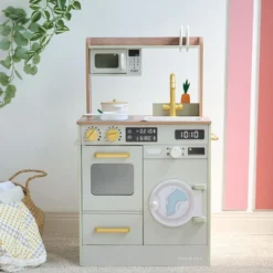 Little Chef Lake Tahoe Wooden Play Kitchen Washer & Mini Garden - Pink