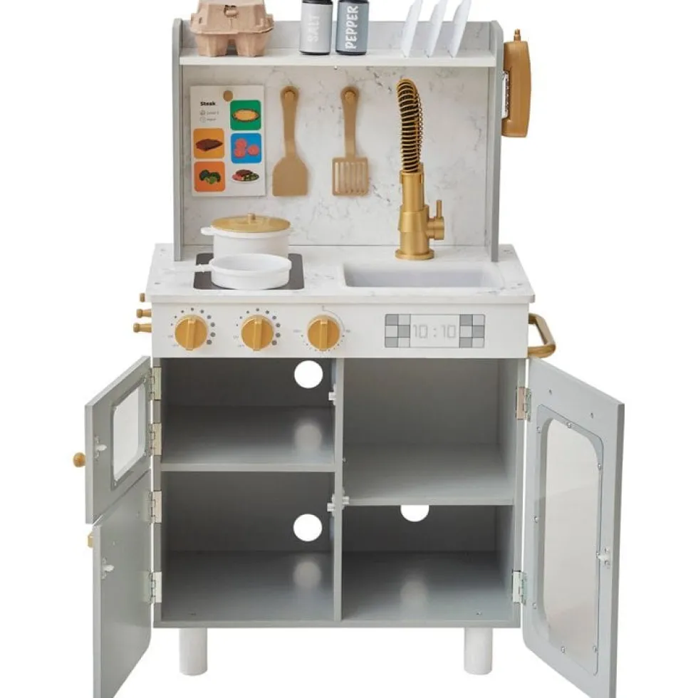 Little Chef Memphis Play Kitchen - Gray/Gold