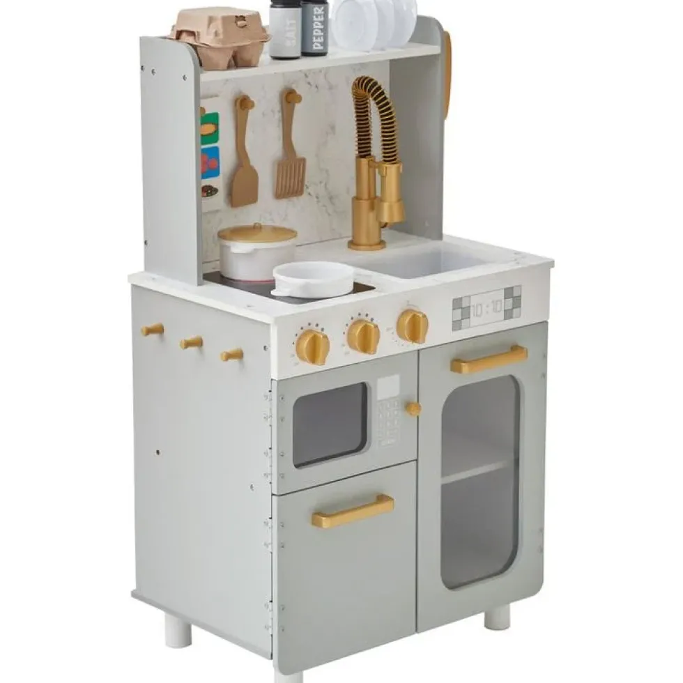 Little Chef Memphis Play Kitchen - Gray/Gold