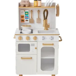 Little Chef Memphis Play Kitchen + Accessories - White/Gold