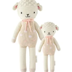 Little 13" Lucy the Lamb (Pastel) Hand-Knit Doll