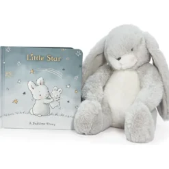 Little Nibble Bunny (Gray) Book & Plush Bundle