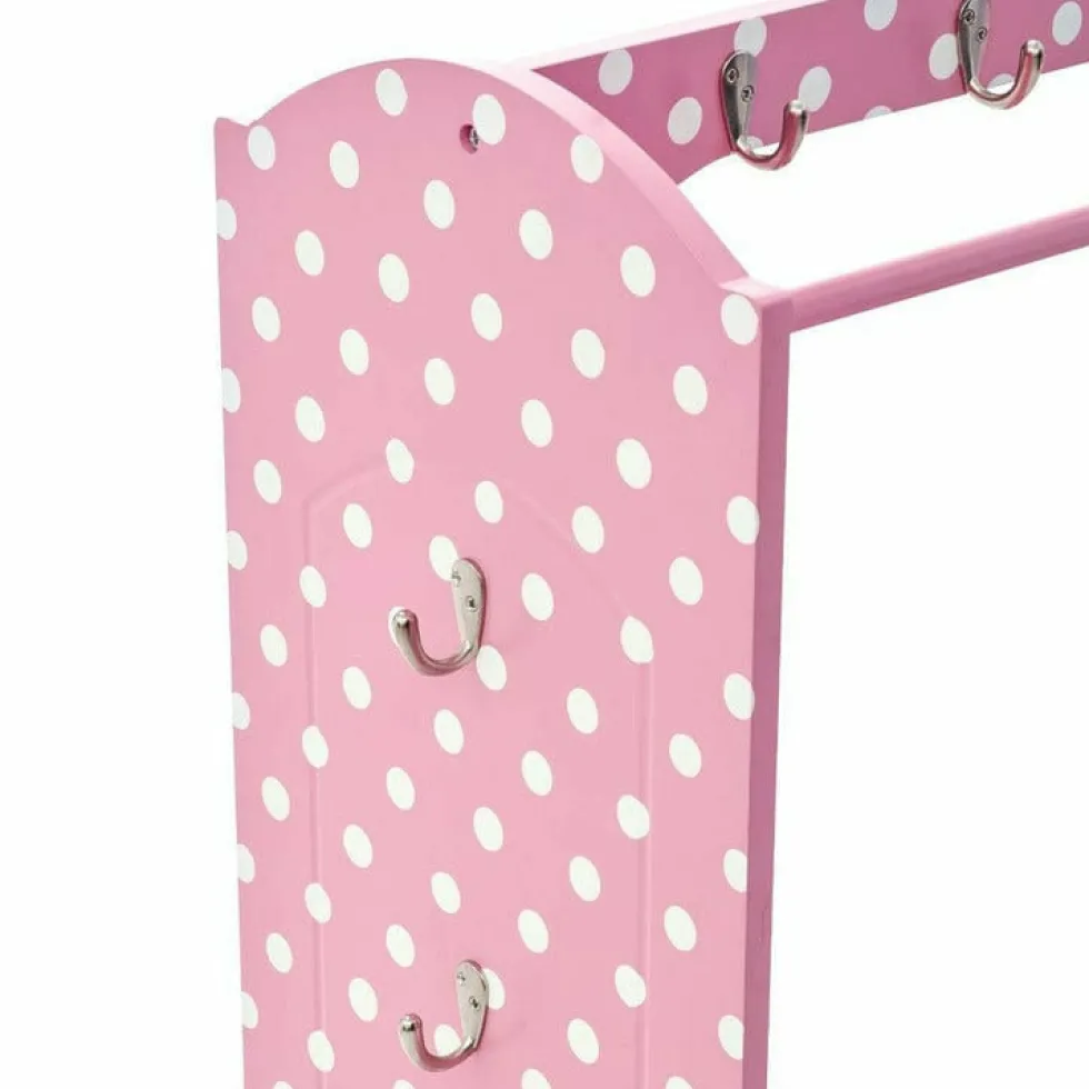 Little Princess Bella Clothing Rack with Storage - Pink
