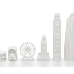 Los Angeles Edition Acrylic Chess Set with Marble Hatch Board