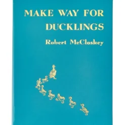 Make Way For Ducklings Book in Teal Blue Italian Leather