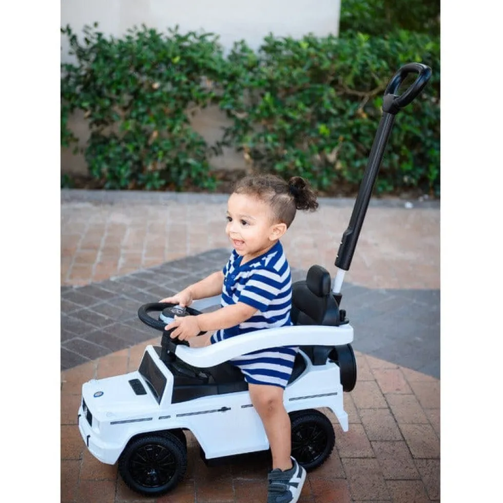 Mercedes G-Wagon 3 In 1 Push Car - White