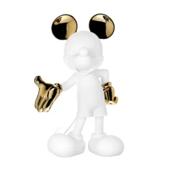 Mickey Mouse Figure White & Gold - 23.6"