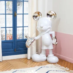 Mickey Mouse Figure White & Silver - 55