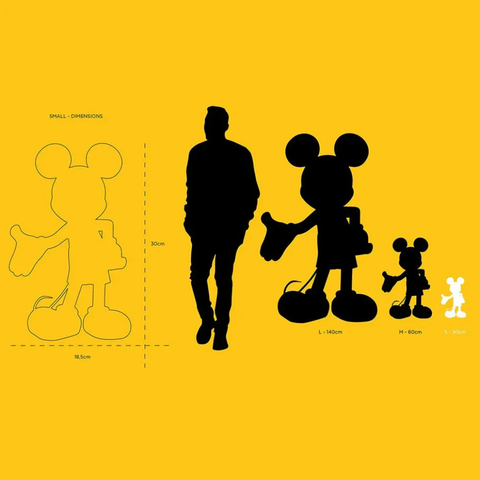 Mickey Mouse Welcome 12" Studio Figurine - Black & Gold