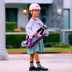 Micro Sprite LED Scooter - Purple Stripe