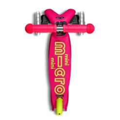 Mini Deluxe Foldable LED Scooter - Neon Flamingo Pink/Yellow