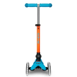 Mini Deluxe Foldable LED Scooter - Neon Sunset Orange/Aqua