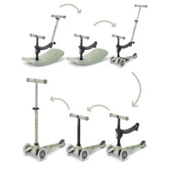 Mini Deluxe Rock & Go LED Scooter - Olive Sage