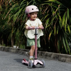 Mini Deluxe Rock & Go LED Scooter - Dusty Rose
