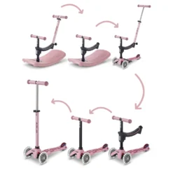 Mini Deluxe Rock & Go LED Scooter - Dusty Rose